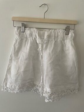 Valentina Naldi 100% Linen Pull-On Shorts Size S